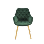 Ayami Dining Arm Chair - Green, Gold