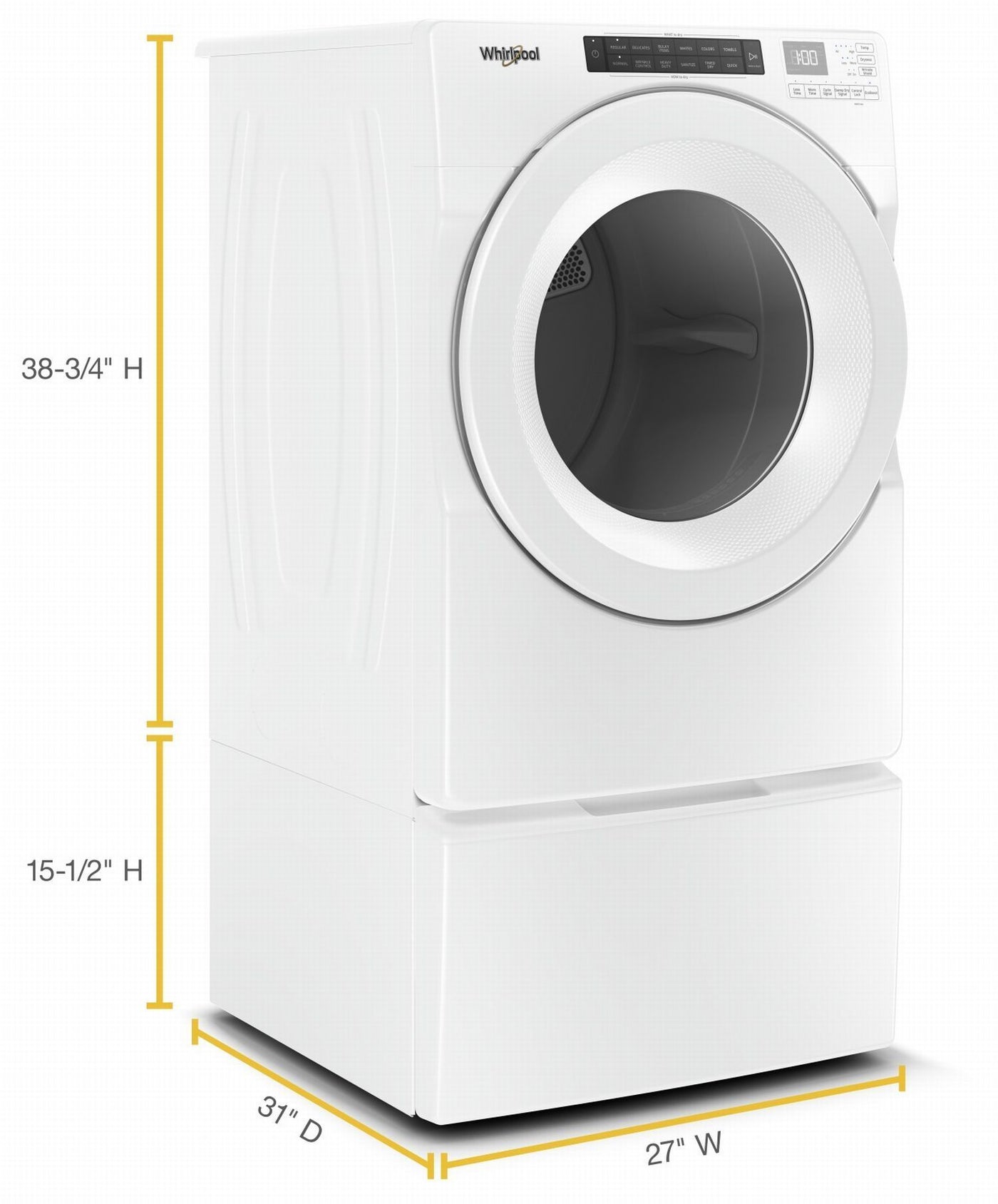 Whirlpool White Gas Dryer (7.4 Cu.Ft.) - WGD5620HW