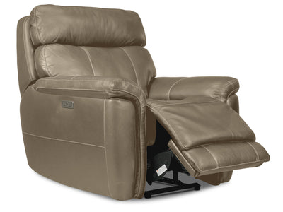 Stallion Dual Power Recliner - Pebble