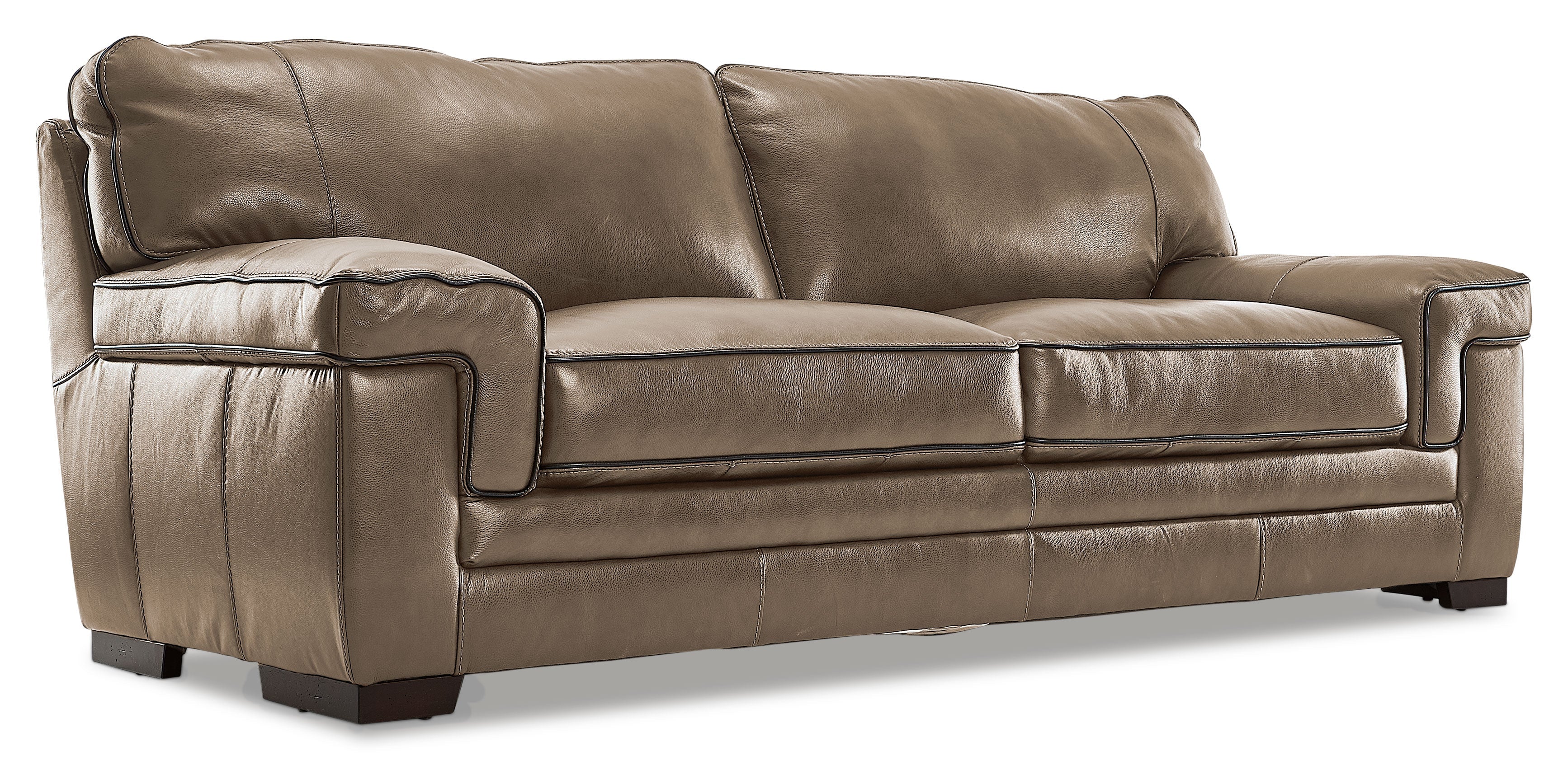 Stampede 2 Pc. Leather Living Room Package w/ Loveseat - Buff