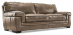 Stampede 2 Pc. Leather Living Room Package w/ Chair - Buff