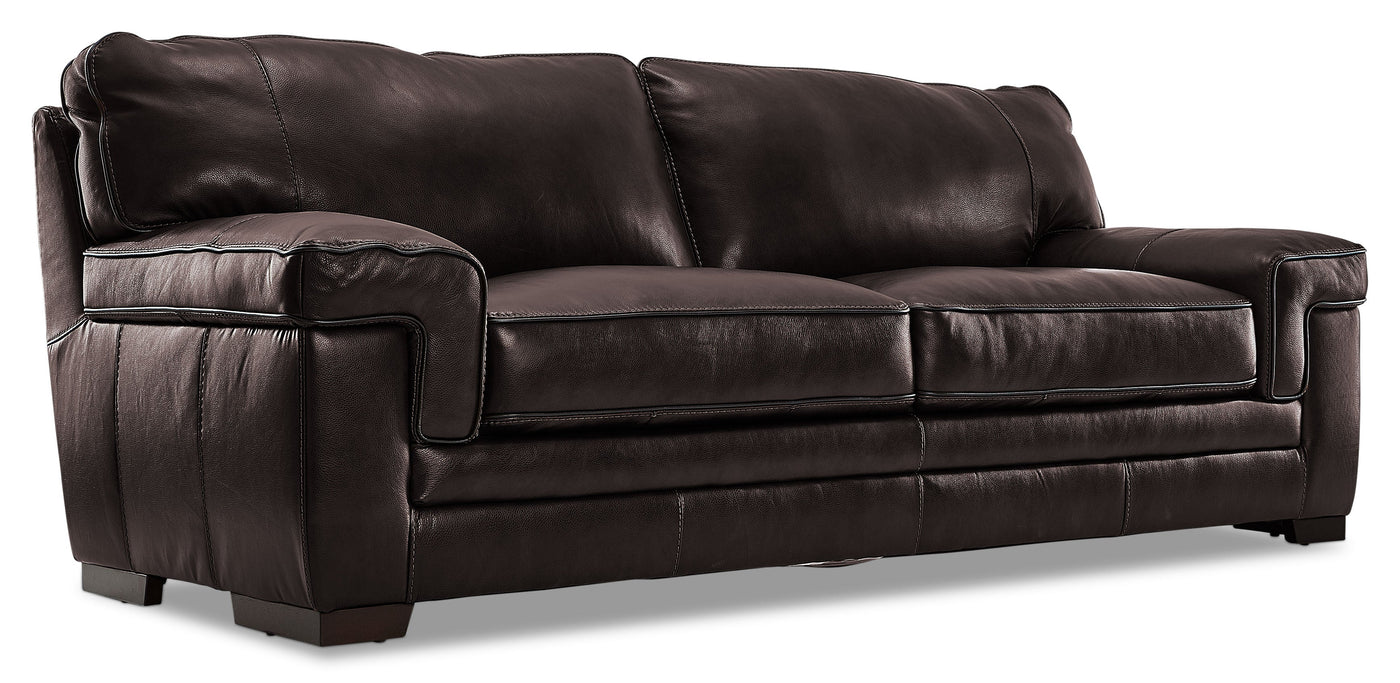 Stampede 2 Pc. Leather Living Room Package w/ Chair - Coffee