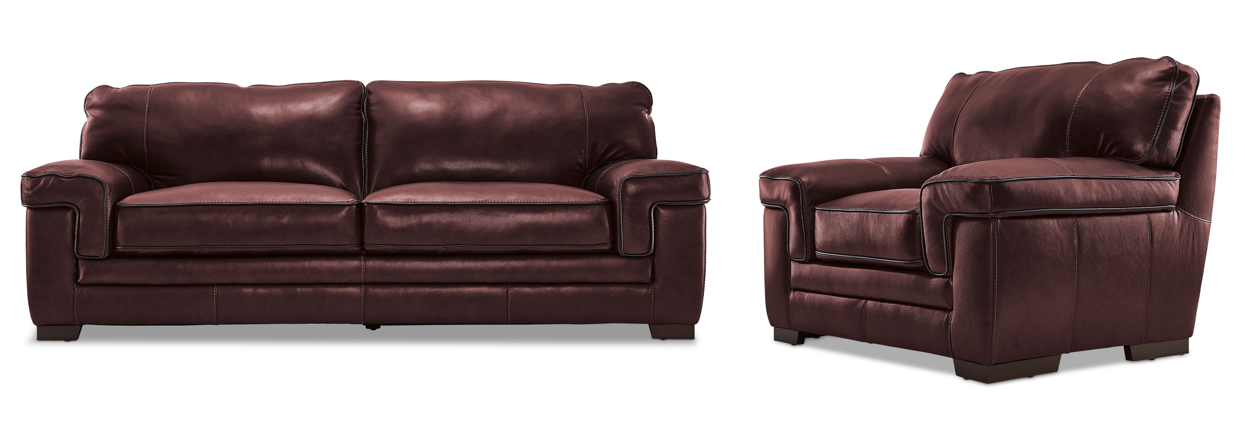 Stampede 2 Pc. Living Room Package w/ Chair - Salsa