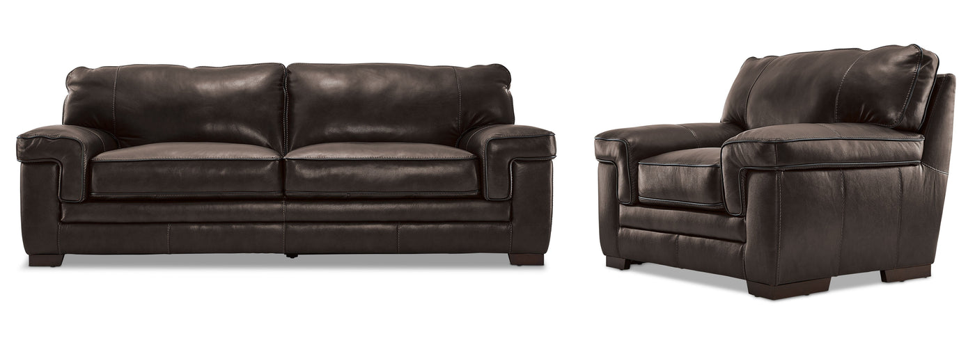 Stampede 2 Pc. Living Room Package w/ Chair - Hazelnut