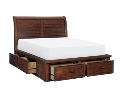 Eden 3-Piece Queen Storage Bed - Dark Brown
