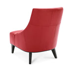 Marquise Leather Slipper Chair - Red