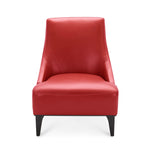 Marquise Leather Slipper Chair - Red