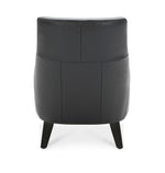 Marquise Leather Slipper Chair - Dark Grey