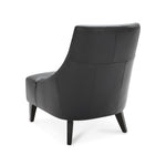 Marquise Leather Slipper Chair - Dark Grey