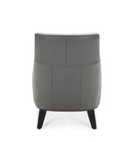 Marquise Leather Slipper Chair - Light Grey