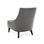 Marquise Leather Slipper Chair - Light Grey