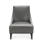 Marquise Leather Slipper Chair - Light Grey