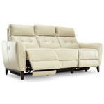 Wexner Dual Power Reclining Leather Sofa - Colby Stone