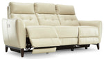 Wexner Dual Power Reclining Leather Sofa - Colby Stone