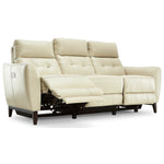 Wexner Dual Power Reclining Leather Sofa, Loveseat and Chair Set - Colby Stone