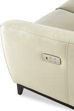 Wexner Dual Power Reclining Leather Sofa - Colby Stone
