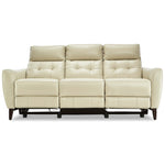 Wexner Dual Power Reclining Leather Sofa - Colby Stone
