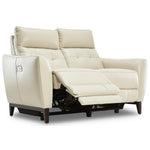 Wexner Dual Power Reclining Leather Sofa and Loveseat Set - Colby Stone