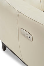 Wexner Dual Power Reclining Leather Loveseat - Colby Stone