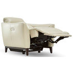 Wexner Dual Power Leather Recliner - Colby Stone