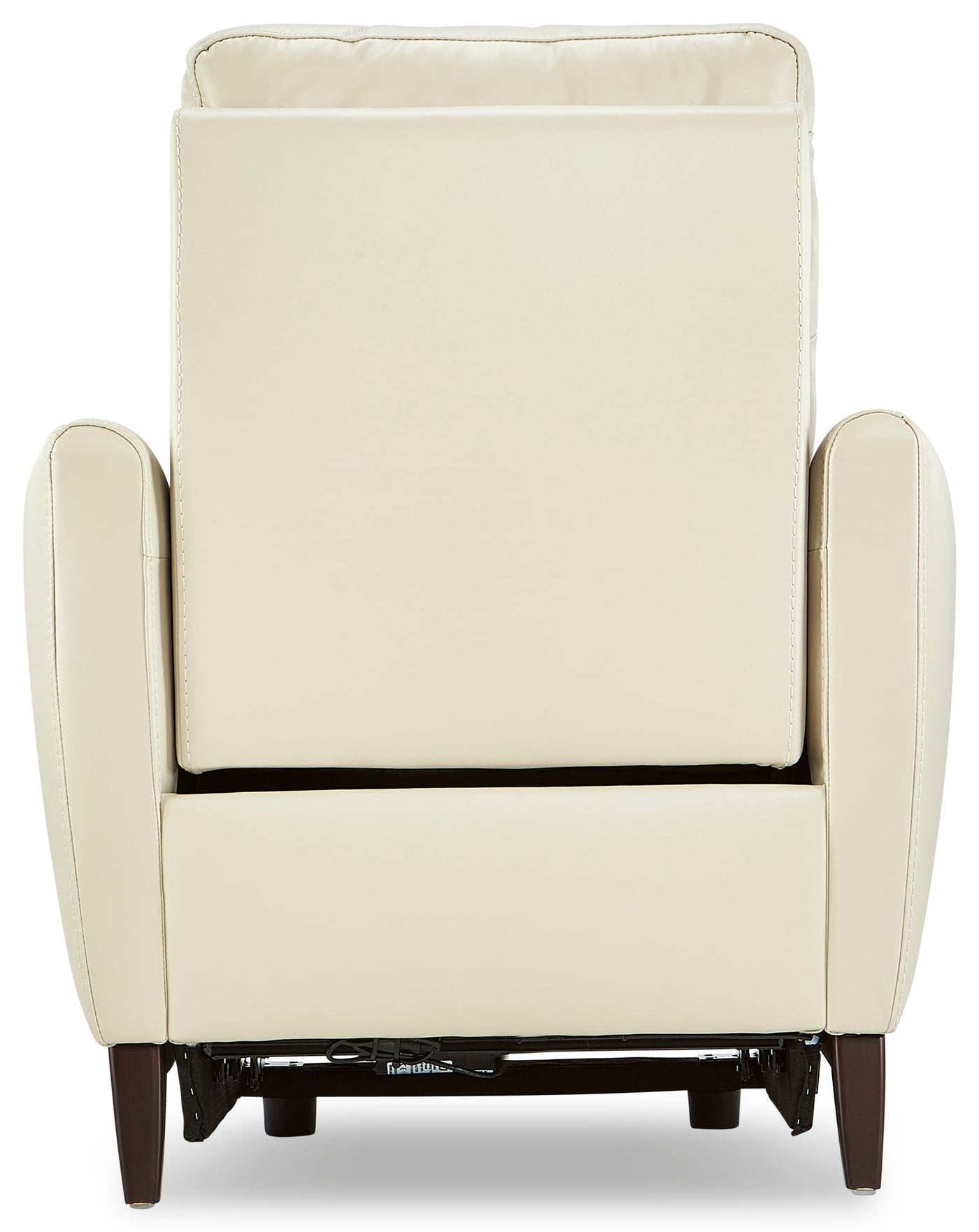 Wexner Dual Power Leather Recliner - Colby Stone