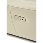 Wexner Dual Power Leather Recliner - Colby Stone