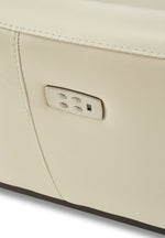 Wexner Dual Power Leather Recliner - Colby Stone