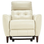 Wexner Dual Power Leather Recliner - Colby Stone