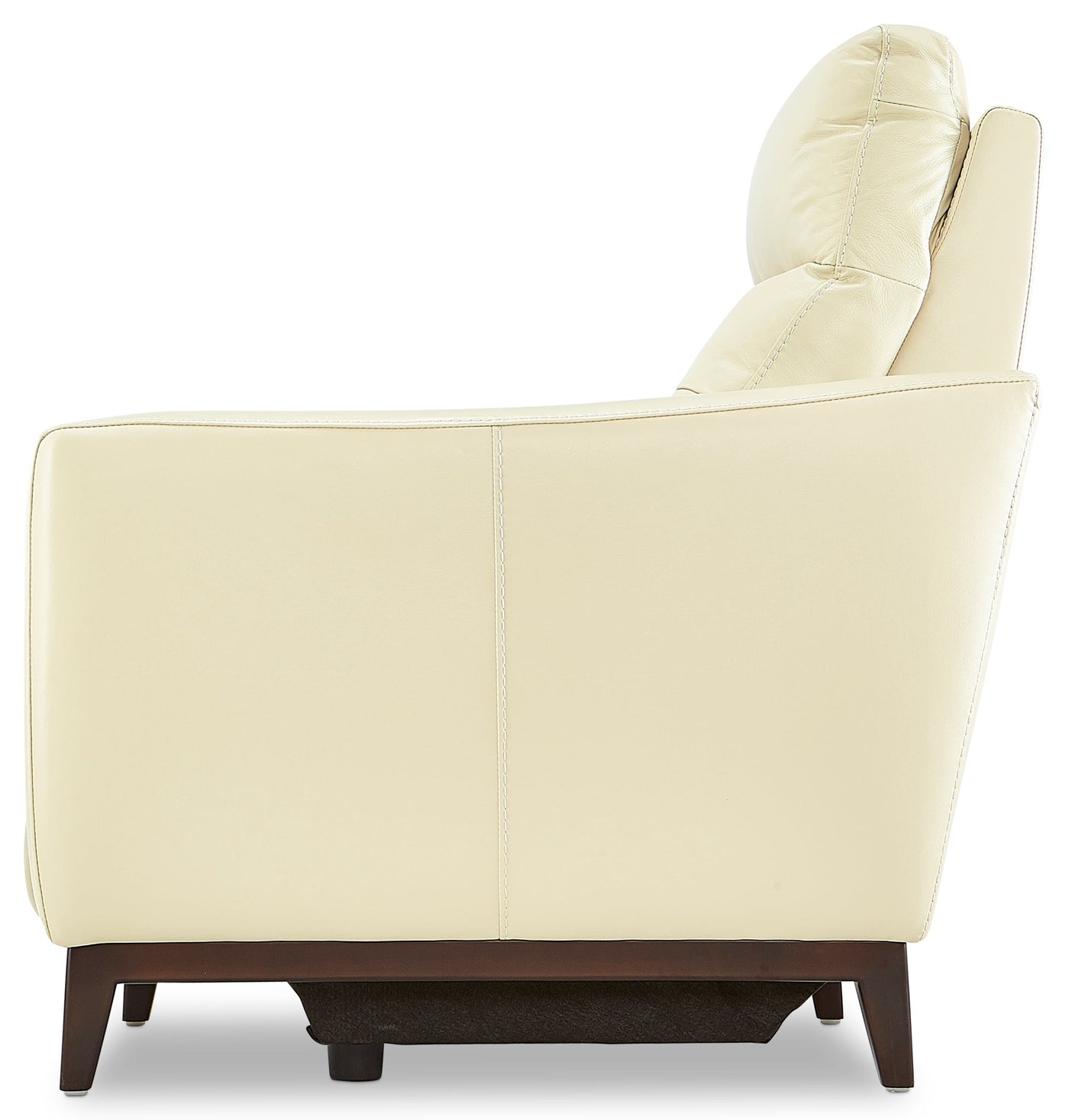 Wexner Dual Power Leather Recliner - Colby Stone