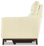Wexner Dual Power Leather Recliner - Colby Stone