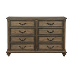 Rachelle 8 Drawer Dresser - Pecan