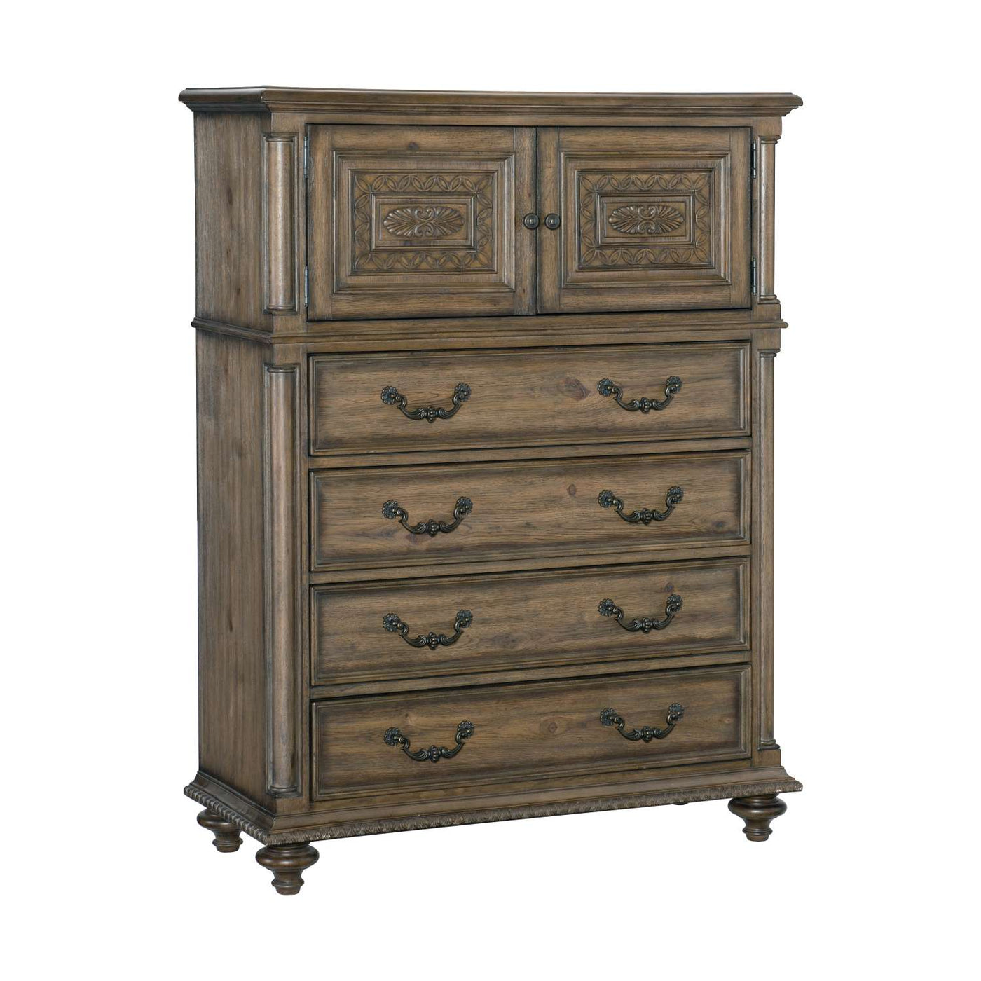 Rachelle 5-Piece King Bedroom Package - Pecan