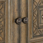 Rachelle 4 Drawer Chest with Storage Cabinet - Pecan
