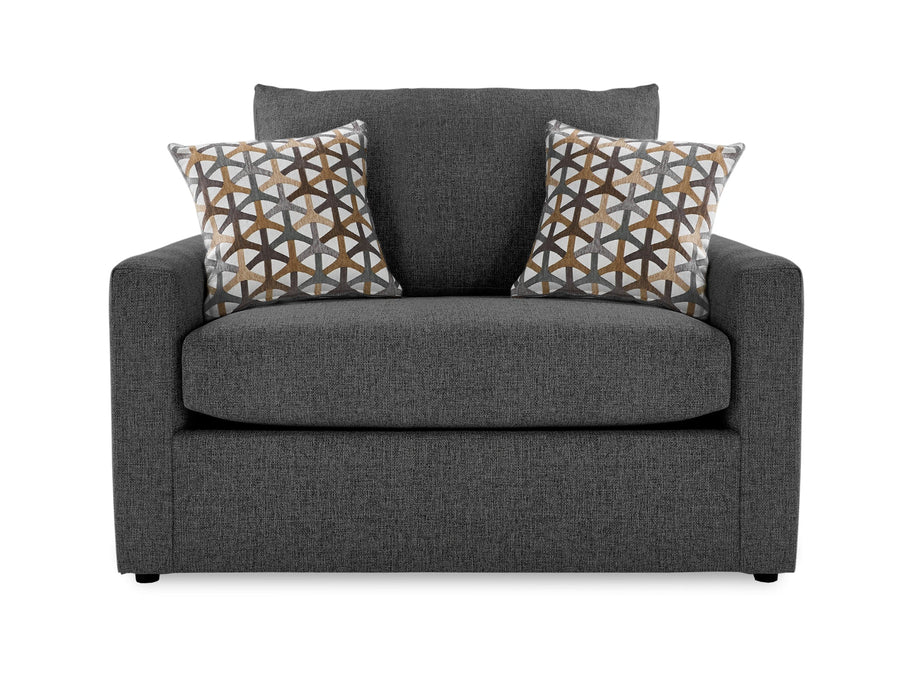 Harper Twin Sofa Bed with Memory Foam Mattress - Charcoal