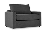 Harper Twin Sofa Bed with Memory Foam Mattress - Charcoal