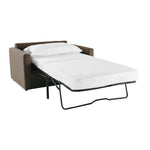 Harper Twin Sofa Bed with Memory Foam Mattress - Brown