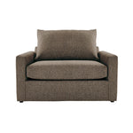 Harper Twin Sofa Bed with Memory Foam Mattress - Brown