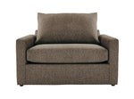 Harper Twin Sofa Bed with Memory Foam Mattress - Brown