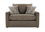Harper Twin Sofa Bed with Memory Foam Mattress - Brown