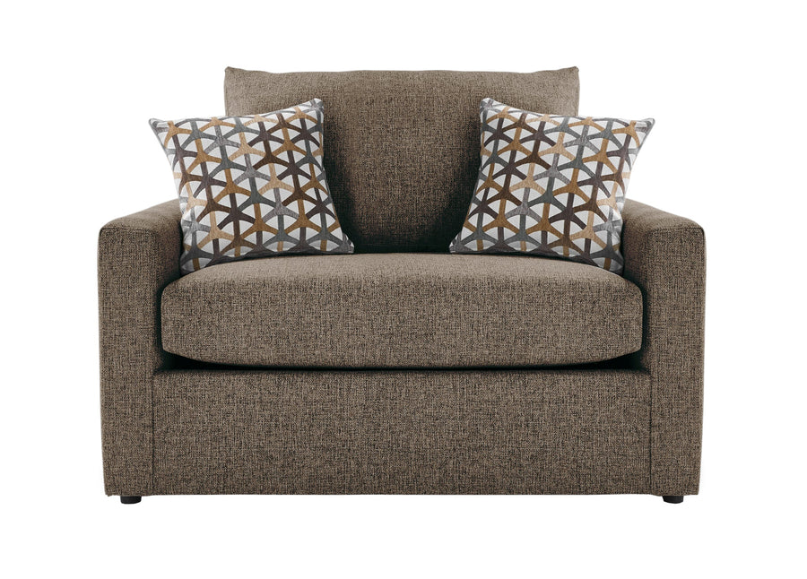 Harper Twin Sofa Bed with Memory Foam Mattress - Brown