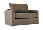 Harper Twin Sofa Bed with Memory Foam Mattress - Brown