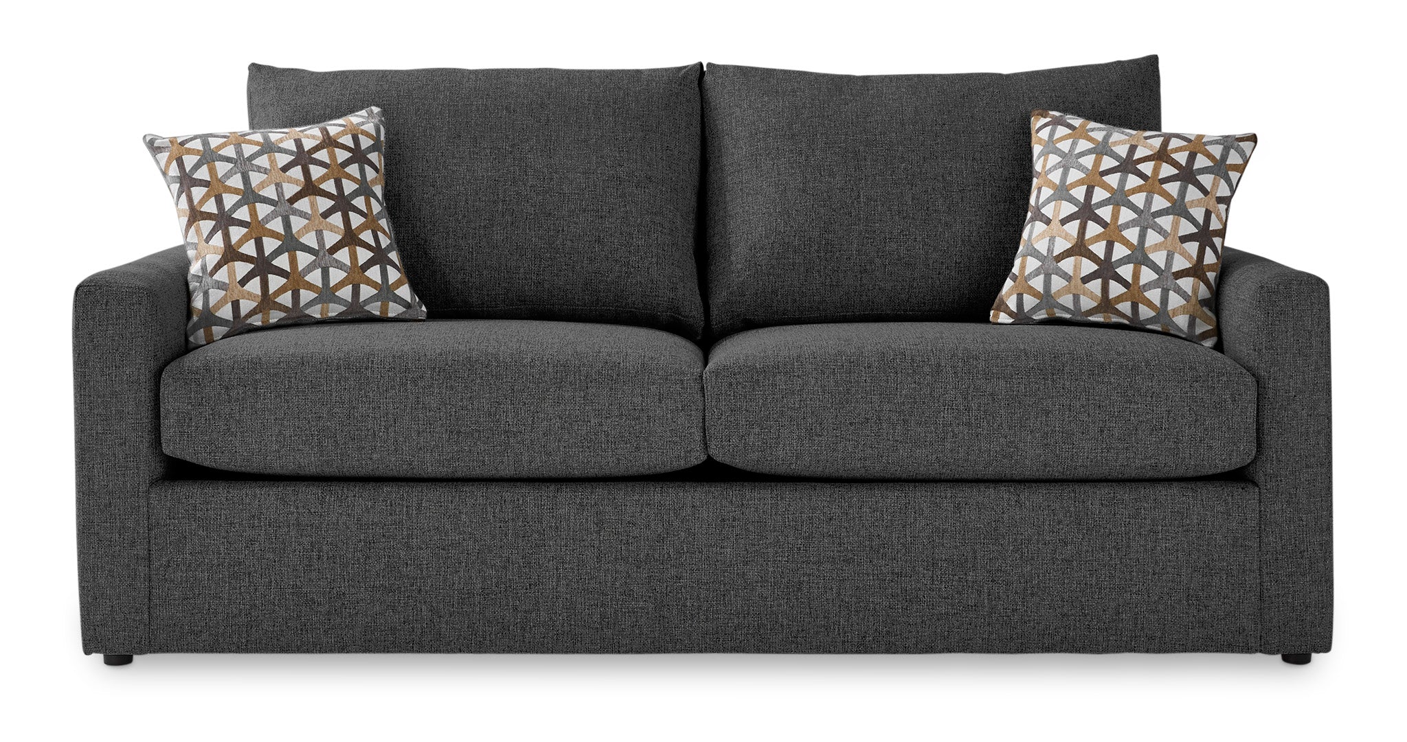 Harper Queen Sofa Bed with Innerspring Mattress - Charcoal