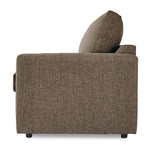Harper Twin Sofa Bed with Memory Foam Mattress - Brown