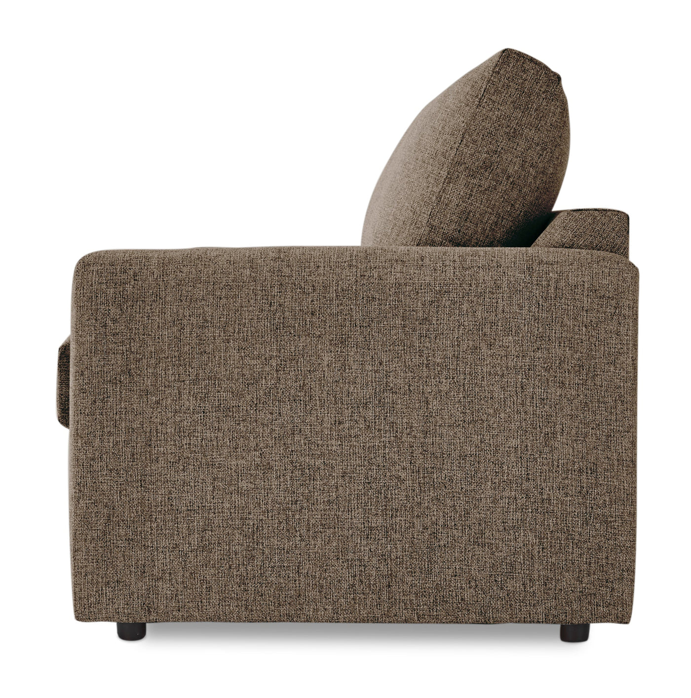 Harper Twin Sofa Bed with Memory Foam Mattress - Brown