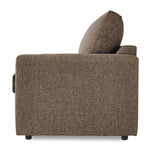 Harper Twin Sofa Bed with Memory Foam Mattress - Brown