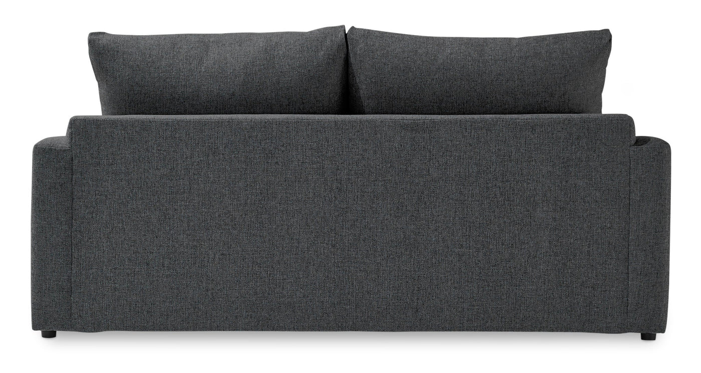 Harper Queen Sofa Bed with Memory Foam Mattress - Charcoal
