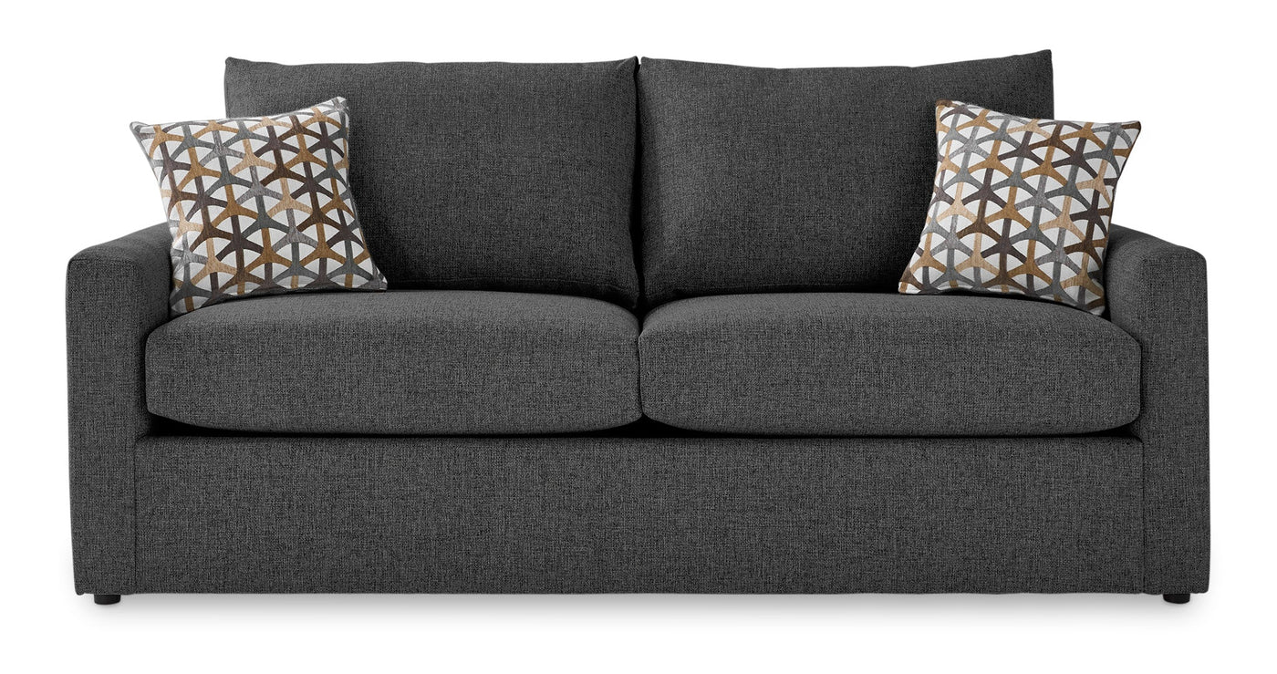 Harper Queen Sofa Bed with Memory Foam Mattress - Charcoal
