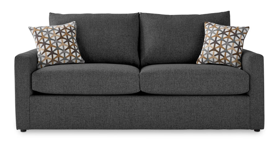 Harper Queen Sofa Bed with Memory Foam Mattress - Charcoal