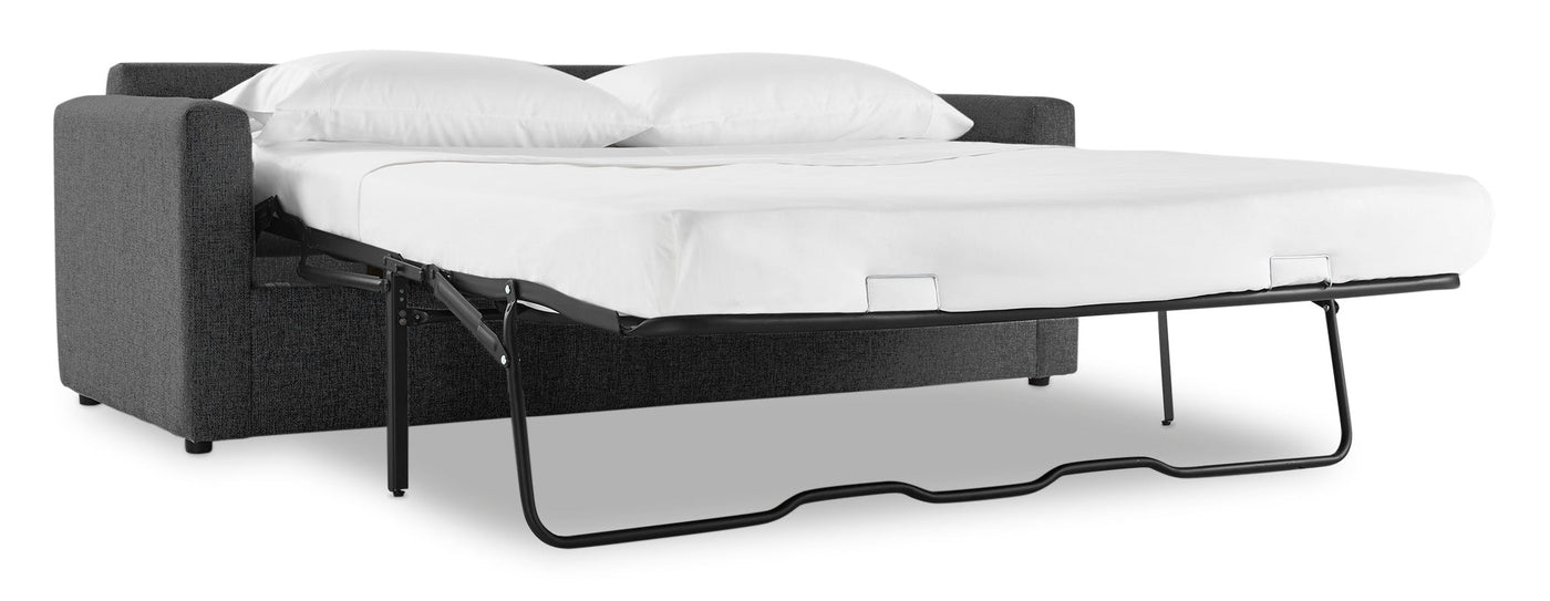 Harper Queen Sofa Bed with Memory Foam Mattress - Charcoal