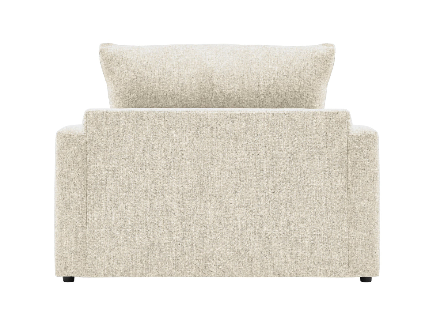 Harper Twin Sofa Bed with Memory Foam Mattress - Cream